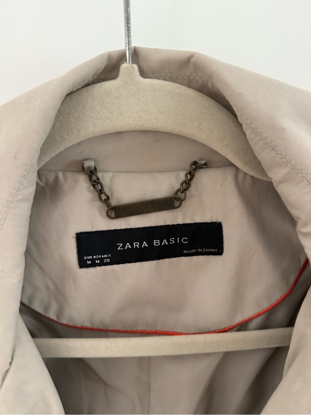 Zara Beige Double-Breasted Trench Coat - Women’s Lightweight Classic - NWOT - Picture 3 of 4